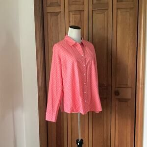 IZOD Pink/Salmon Print Buttondown Shirt